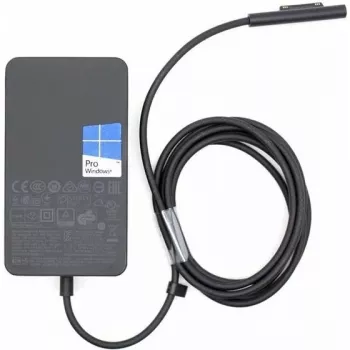 Microsoft Surface 65W maitinimo blokas nešiojamam kompiuteriui planšetei juodas kintamoji srovė vidinis USB 2.0 1,7 m