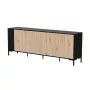 Komoda cama meble MERCI 200 x 40 x 74 cm — juoda/artišoko ąžuolo, medienos drožlių plokštė