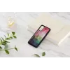 Apsauginis telefono dėklas iKins Samsung Galaxy S20 — vandens gėlių raštas, juodas