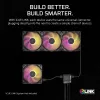Corsair iCUE LINK RX120 MAX ARGB 120 mm korpuso ventiliatoriai, 3 vnt. rinkinys, juodi