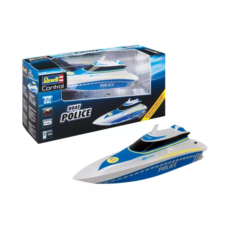 Revell Control Waterpolice RC Einsteiger Motorboot 100% RtR 350 mm (24138)