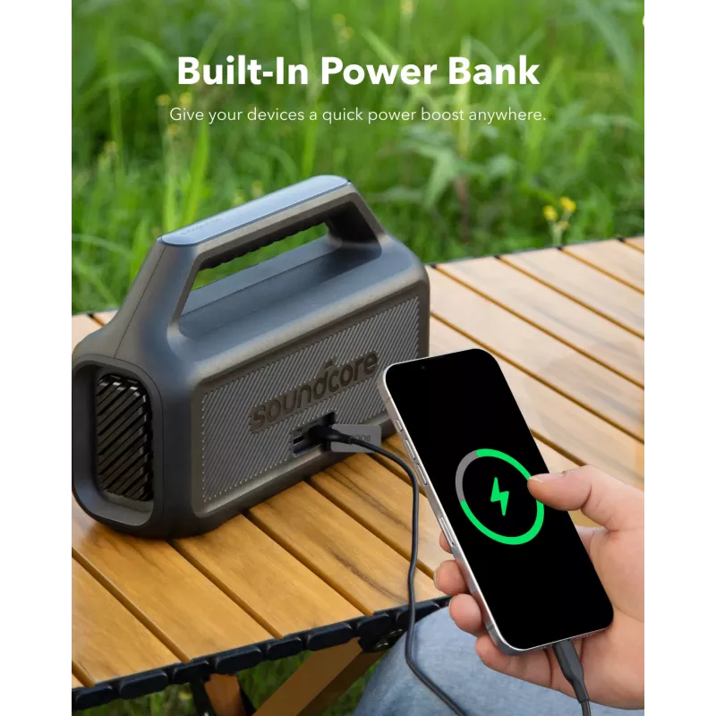 Stereo nešiojama kolonėlė Anker Soundcore Boom 2 SE — 2.0 kanalai, 30 W RMS, belaidė, juoda