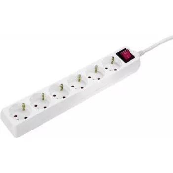 Maitinimo lizdų juosta AS Schwabe Multipower Strip 11671 — balta, Schuko lizdai su pagrindiniu jungikliu
