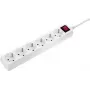 Maitinimo lizdų juosta AS Schwabe Multipower Strip 11671 — balta, Schuko lizdai su pagrindiniu jungikliu