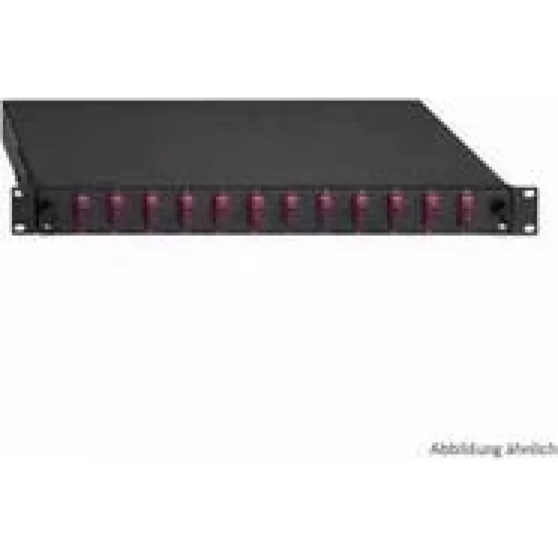 Patch panel Rutenbeck Basic Line 2280303120, 12 prievadų, optinio pluošto / sujungimo skirstomoji dėžutė