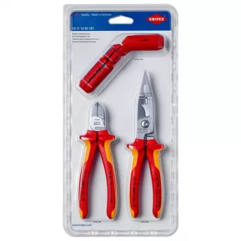 Mechaninių įrankių rinkinys Knipex 00 31 30 BK V01 3 įrankiai oranžinė raudona