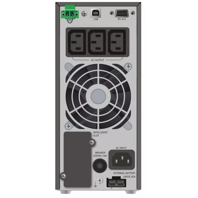PowerWalker VFI 1000 TGS dvigubos konversijos (Online) 1 kVA 900 W 3 kintamosios srovės lizdai