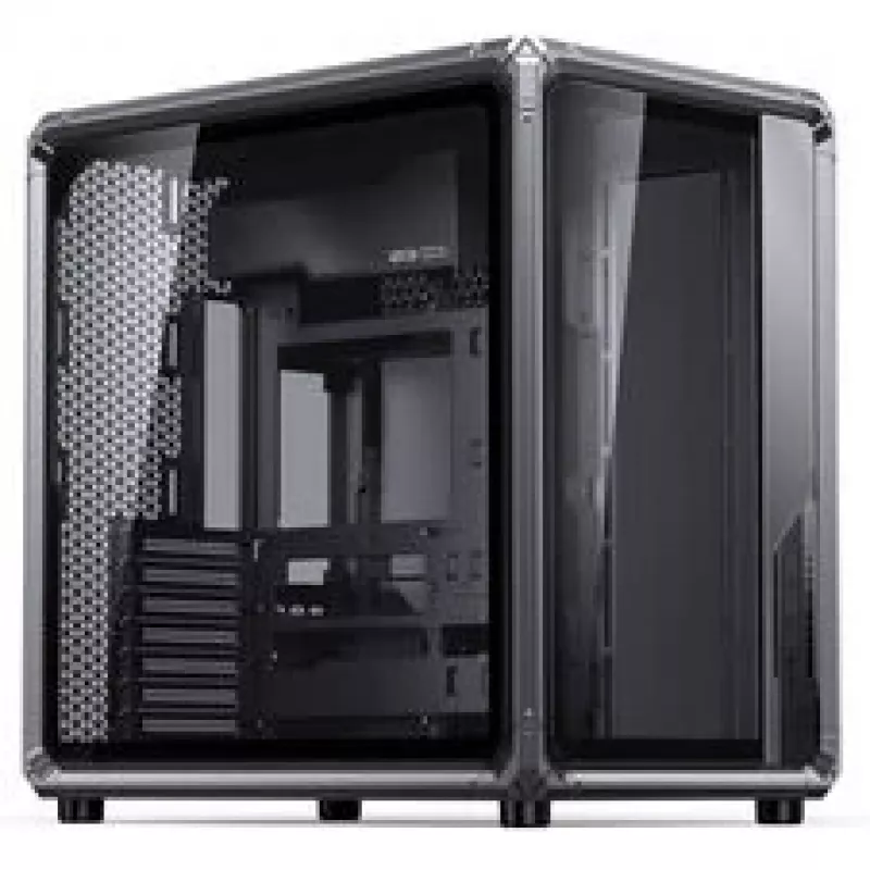 PC korpusas Jonsbo X400, Midi-Tower ATX, grūdinto stiklo šoninis skydas, pilkas