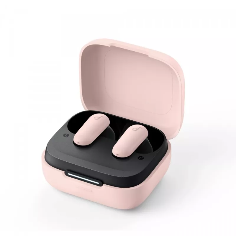 Ausinės Anker P30i belaidės į ausis įdedamos ausinės skambučiams ir muzikai, USB Type-C, Bluetooth, šviesiai rožinės
