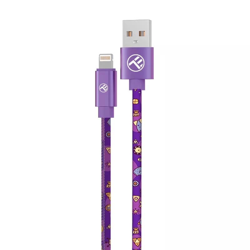 USB į Lightning laidas Tellur TLL155601 1 m, 3A, violetinis