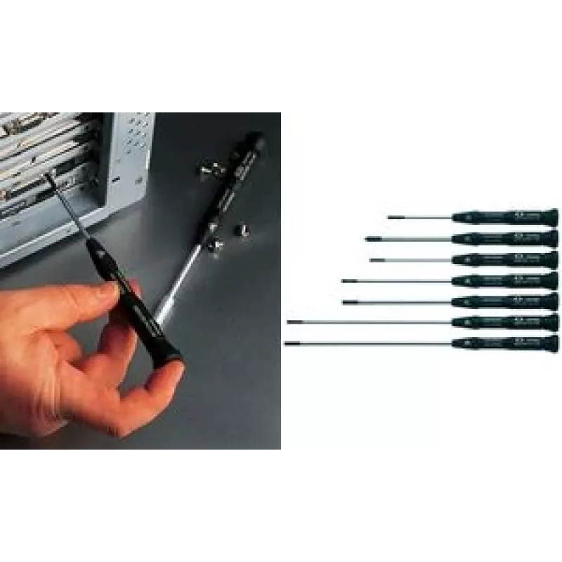 Atsuktuvų rinkinys c.k tools T4883 XESD — 7 vnt. ESD plokščiosios ir Phillips