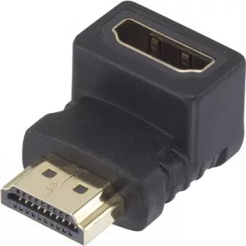 SpeaKa Professional HDMI adapteris [1x HDMI kištukas - 1x HDMI lizdas] 90° kampu į viršų Paauksuoti kištukų kontaktai SpeaKa Professional (SP-7870132)