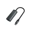 SAVIO Adapter USB-C 3.1 Gen.1 (M) į RJ-45 Gigabit Ethernet (F), 1000 Mbps, AK-56, pilka