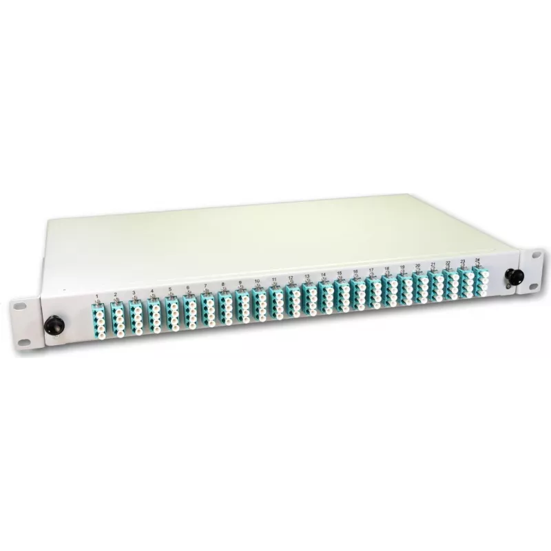 Lightwin LWL Splice Box, 96 Fibres, 24x QLC Multimode, 50/125µm OM3 Pigtail Splice Boxes (SPBOX 96G50 OM3 QLC)