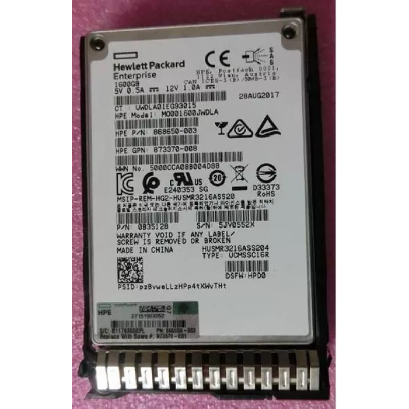 SSD diskas Hewlett Packard Enterprise 1.6TB SFF SAS 12G 873570-001