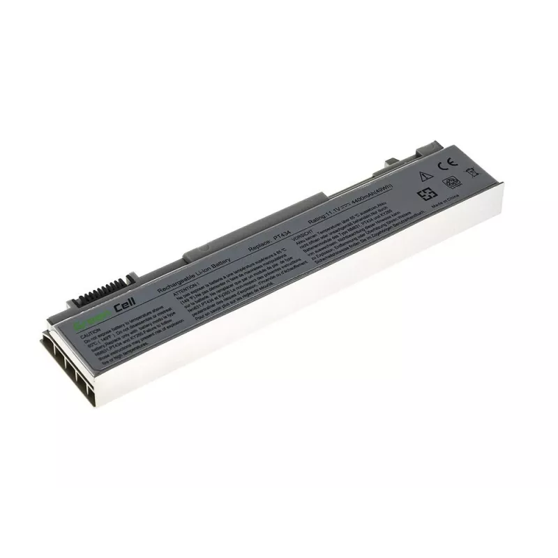 Nešiojamojo kompiuterio baterija Green Cell DE09, skirta DELL Latitude E6400 E6410 E6500, Li-Ion 4400 mAh, 11,1 V, 6 elementai, sidabrinė