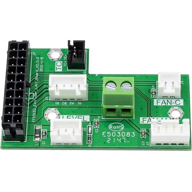 3D ekstruderio plokštė Flashforge Creator 4 Green — pakaitinė ekstruderio valdymo plokštė, skirta Creator 4