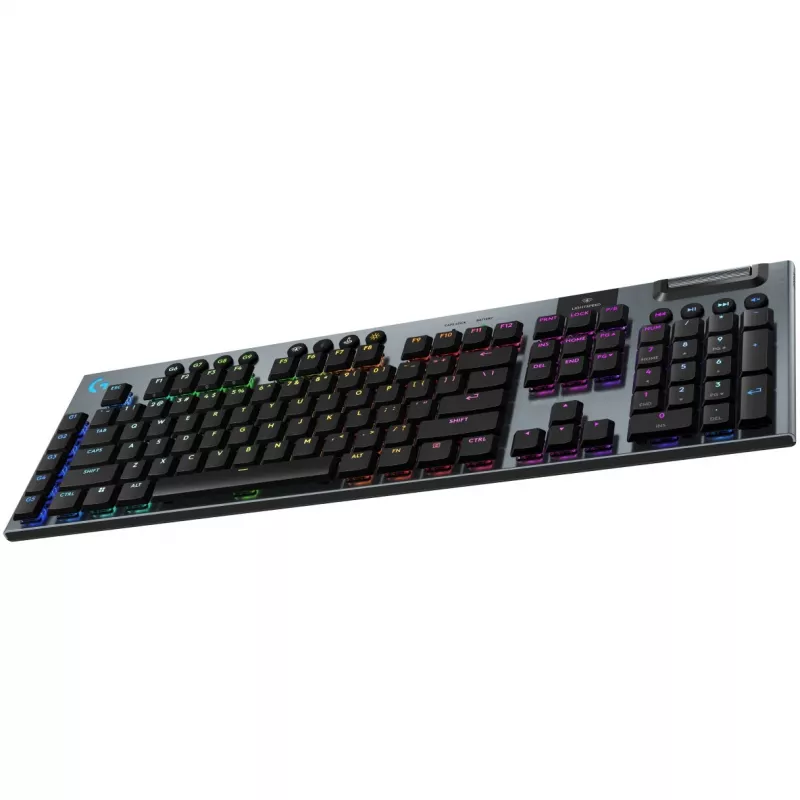 „Logitech G G915 X LIGHTSPEED“ klaviatūra, skirta žaidimams, USB, RF belaidė, „Bluetooth“, AZERTY, prancūziška, juoda