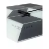 NeXtime klok 8171 Cubic, 43.5x37 cm, sieninis, juoda / balta / pilka
