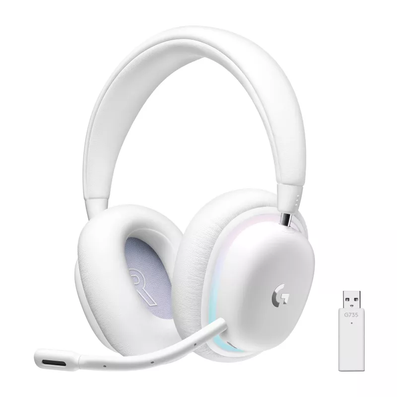 Logitech G G735 belaidės žaidimų ausinės su reguliuojamu LIGHTSYNC RGB apšvietimu, LIGHTSPEED, Bluetooth, 3,5 mm lizdu, suderinamos su PC ir mobiliaisiais įrenginiais