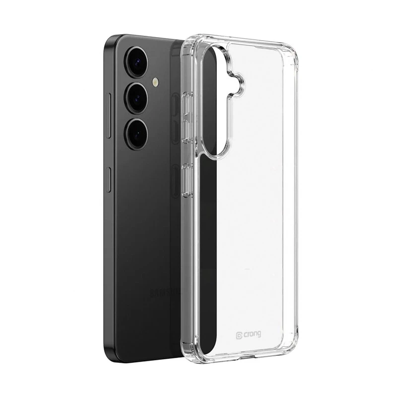 Apsauginis permatomas dangtelis Crong Samsung Galaxy S25 — Crystal Shield modelis