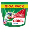 Skalbimo kapsulės „Ariel Extra Clean“ — 60 vnt., iš anksto dozuotos skalbimo kapsulės, skirtos skalbti mašina ir rankomis