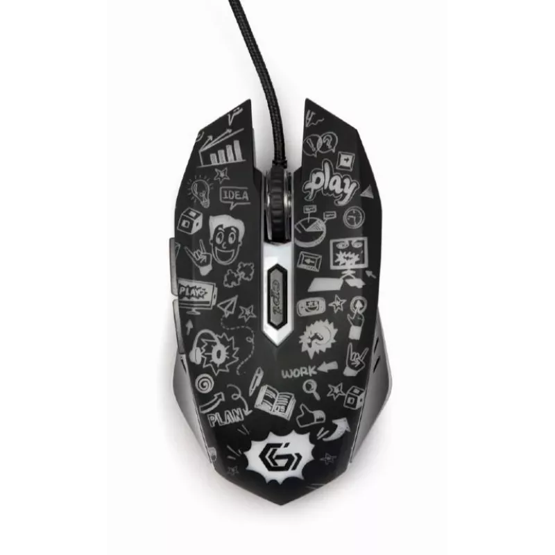 Pelė USB optinė JUODA/MUS-6B-GRAFIX-01 Gembird