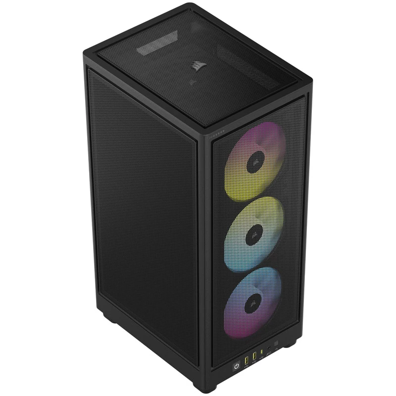 Corsair RGB AIRFLOW PC korpusas 2000D Juoda Mini-ITX maitinimo šaltinis neįtrauktas SFX