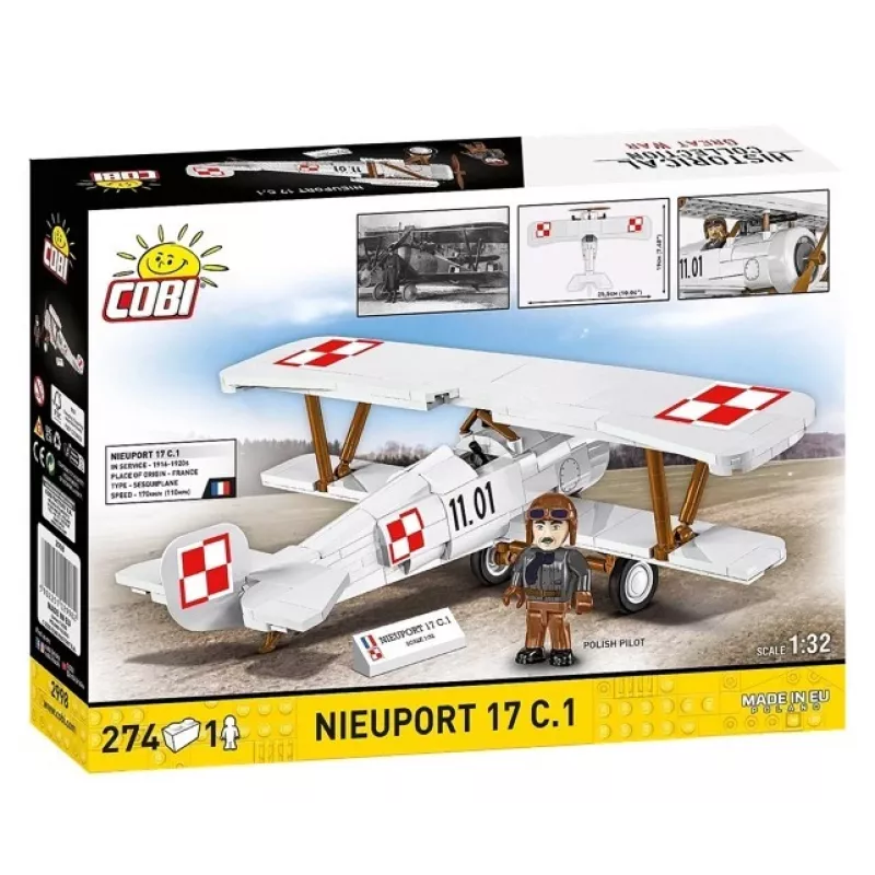 Cobi plytelių rinkinys Nieuport 17 C.1 274 vnt. modelio rinkinys