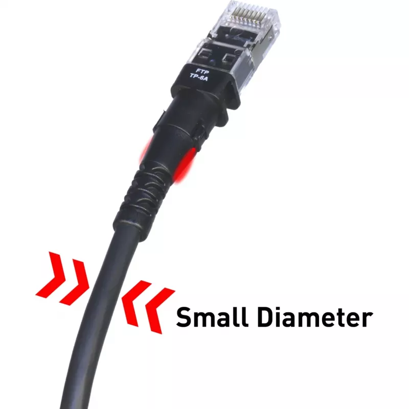 Tinklo kabelis PatchSee TP-6A-F/5 juodas 1,5 m Cat6a F/FTP