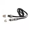 USB A vyriškas į Micro USB + 8 kontaktų iPhone vyriškas laidas SBOX 1m juodas