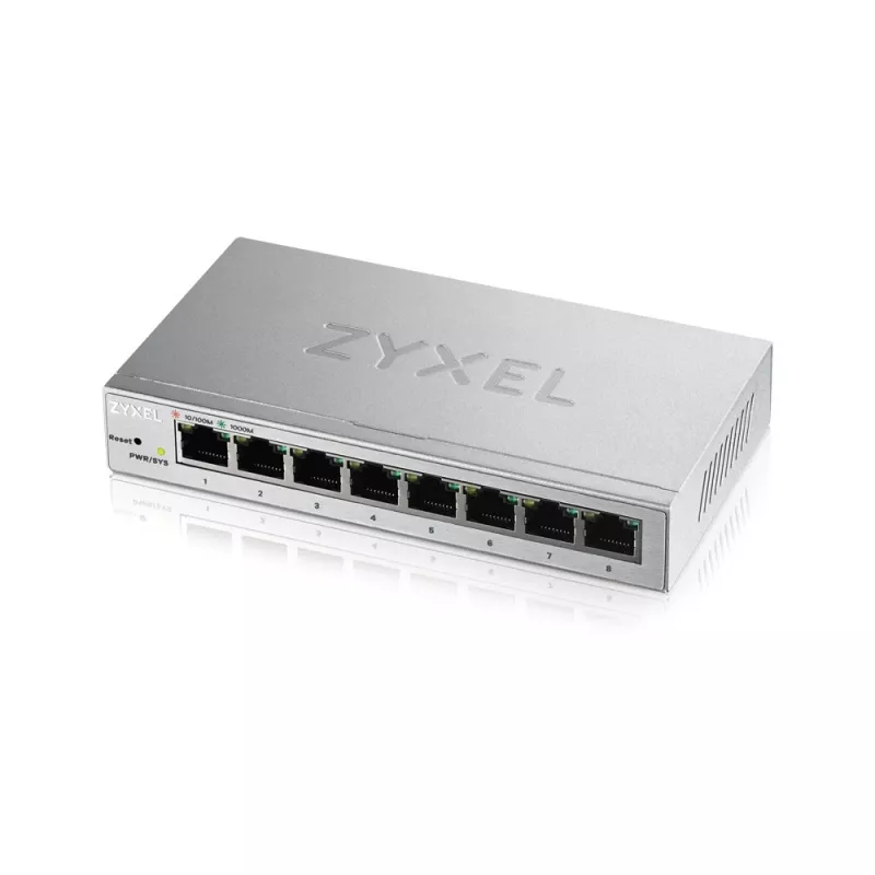 Zyxel GS1200-8 valdomas Gigabit Ethernet (10/100/1000) sidabrinis