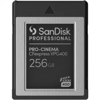 SANDISK Professional PRO-CINEMA 256 GB CFexpress VPG400 B tipo kortelė iki 1700 MB/s skaitymas 1400 MB/s rašymas