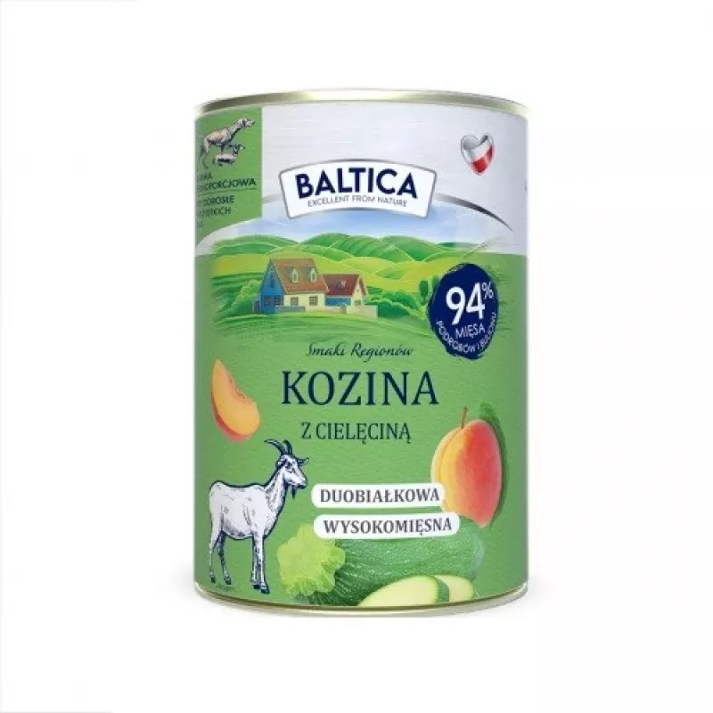 BALTICA regional flavours Ožka su veršiena - šlapias šunų maistas - 400g
