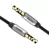 Baseus Yiven garso laidas 3,5 mm kištukas M30 1,5 m sidabrinis + juodas