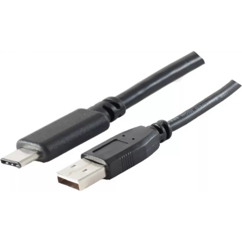 USB laidas S/CONN 77143-1.8 USB 2.0 1.8 m USB A USB C Juodas