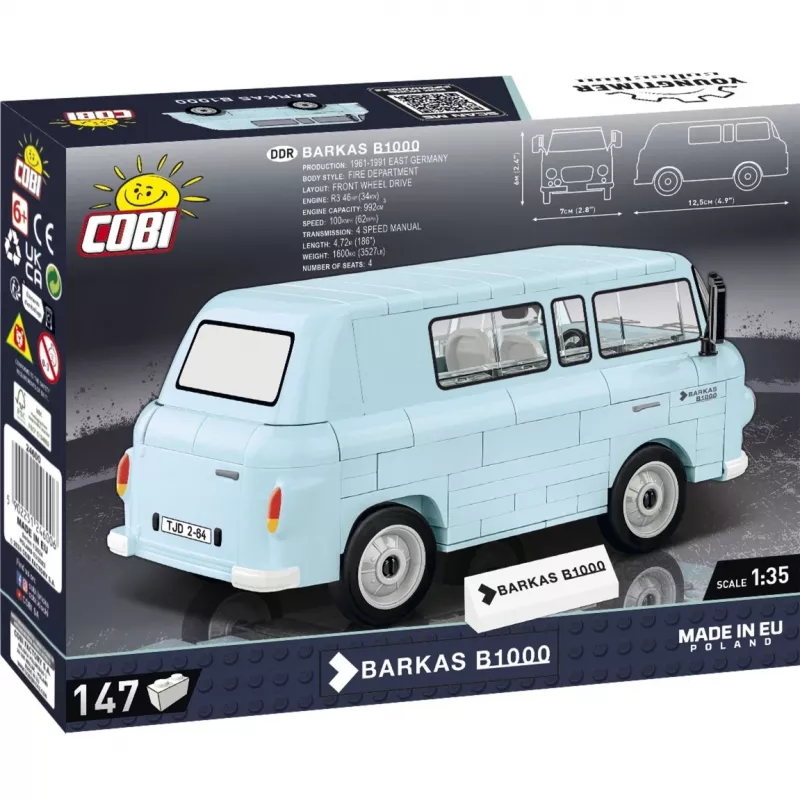 Konstruktorius Cobi Barkas B1000 24600 mastelis 1:35 modelio rinkinys, detalios kaladėlės