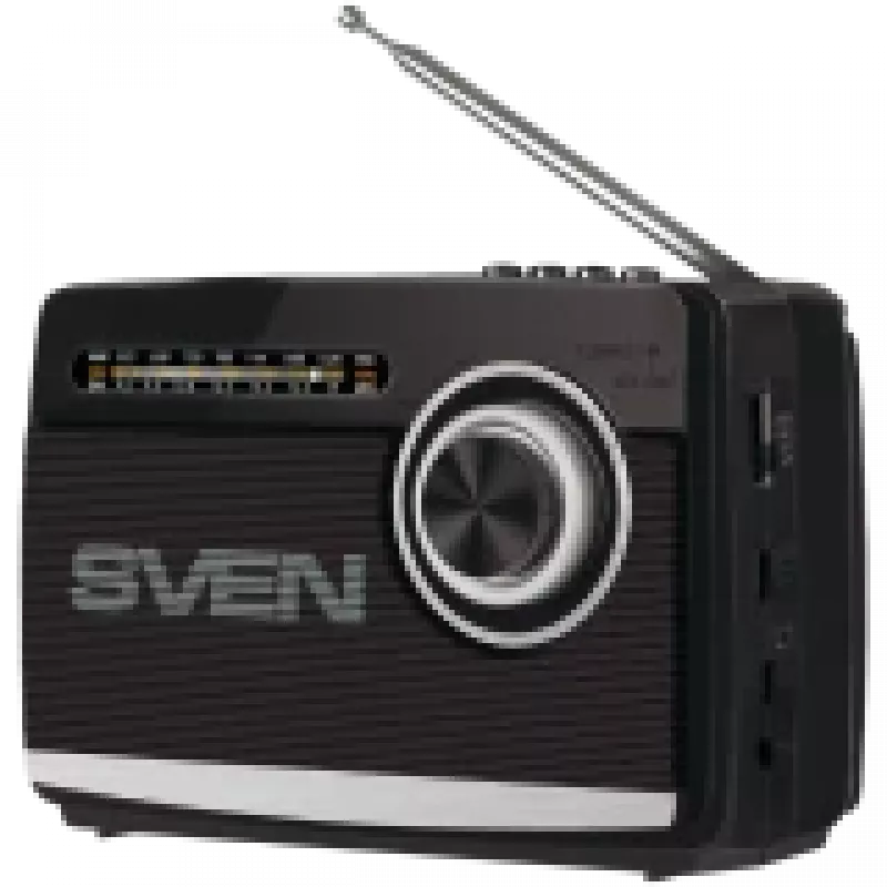 Garsiakalbis SVEN SRP-155, juodas (3W, Bluetooth, FM/AM/SW, USB, microSD, žibintuvėlis, baterija)