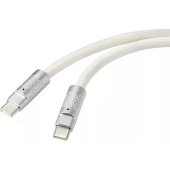 Renkforce USB-C® laidas USB 2.0 USB-C® kištukas, USB-C® kištukas 1,00 m baltas RF-6056876 (RF-6056876)