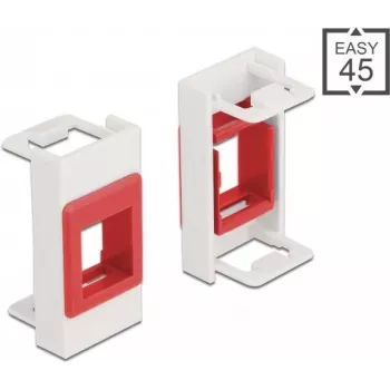 Keystone laikiklis DeLOCK Easy 45 modulis 22,5 x 45 mm balta raudona