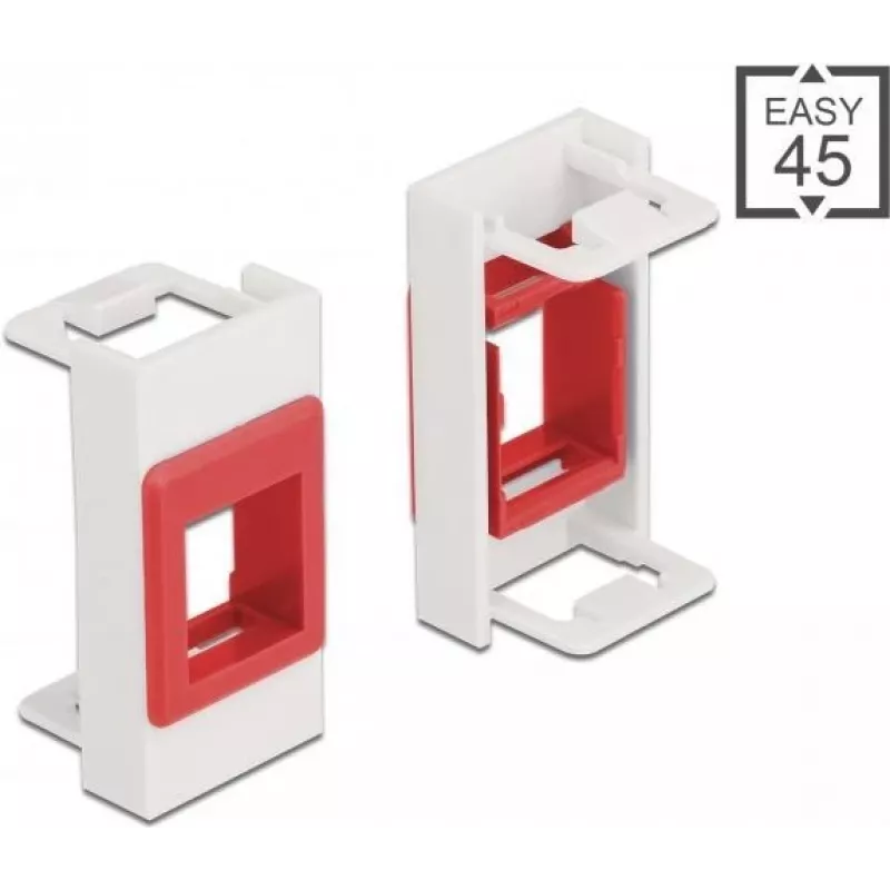 Keystone laikiklis DeLOCK Easy 45 modulis 22,5 x 45 mm balta raudona