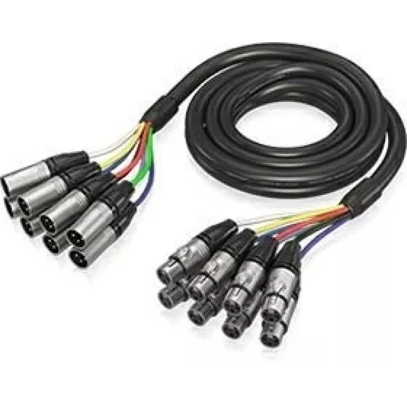 XLR įvijinis kabelis Behringer GMX-300 — 8 XLR moteriški į 8 XLR vyriški, 3 m
