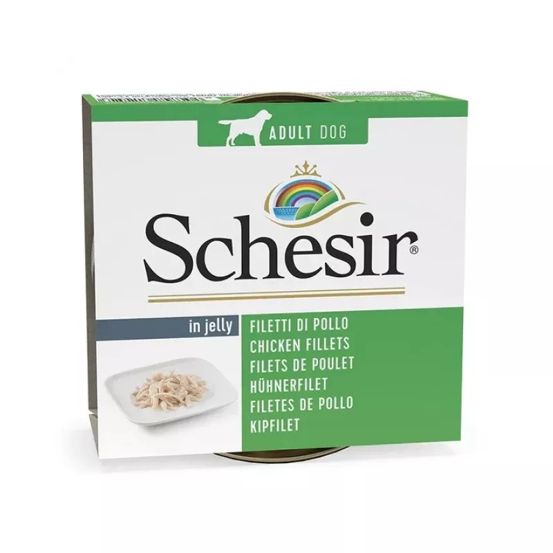 SCHESIR želėje su vištiena – šlapias šunų maistas – 150 g