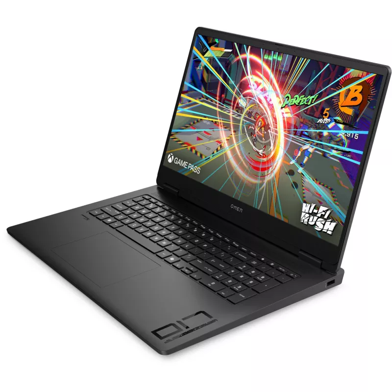 HP OMEN Gaming nešiojamas kompiuteris 17,3 QHD IPS Ryzen AI 9 365 32GB/1TB RTX 5060 240Hz nOS 17-db1495ng - klaviatūros išdėstymas gali būti vokiškas