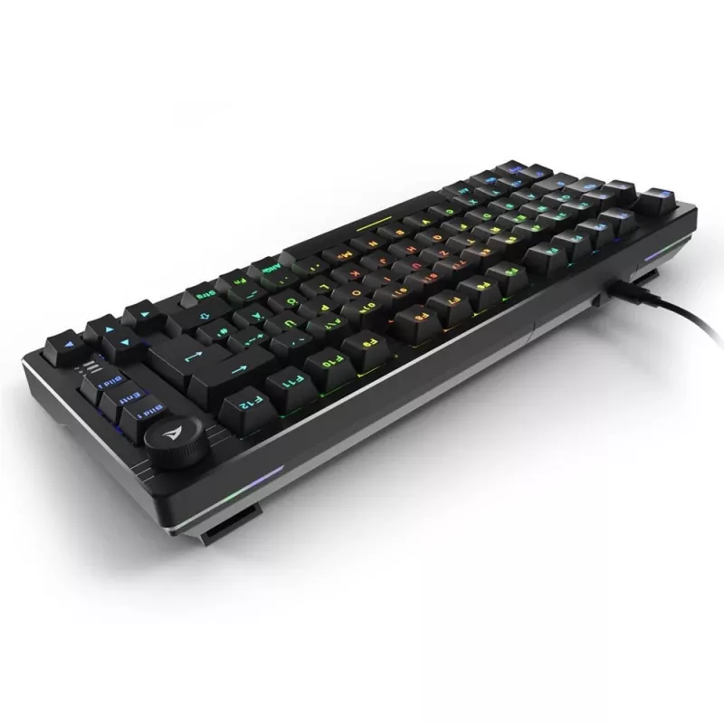 Sharkoon SGK25 klaviatūra, namų, USB, QWERTZ, vokiška, juoda, 75%, RGB LED
