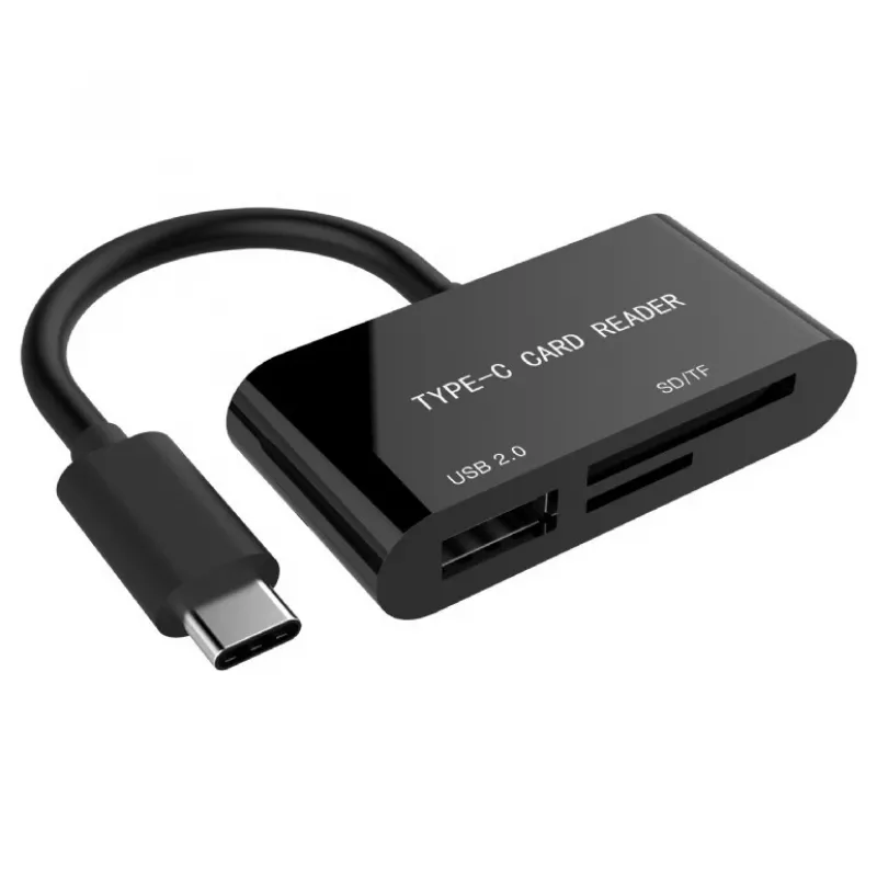 USB-C SDXC / kombinuotas kortelių skaitytuvas / juodas