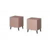 Naktinis staliukas cama meble NOVA 44x40x52 cm rožinis matinis, 1 stalčius, 16 mm korpusas