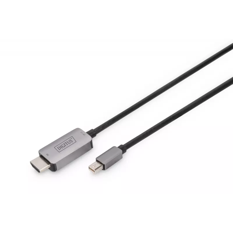 DIGITUS - Adapterio kabelis - Mini DisplayPort (M) į HDMI (M) - 1,0 m - Palaiko 8K 60 Hz - Juoda (DB-340109-010-S)