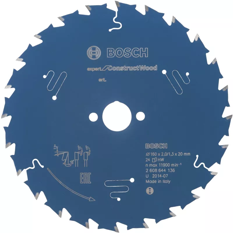 Diskinis pjūklo diskas Bosch 2 608 644 136 16 cm anga 2 cm