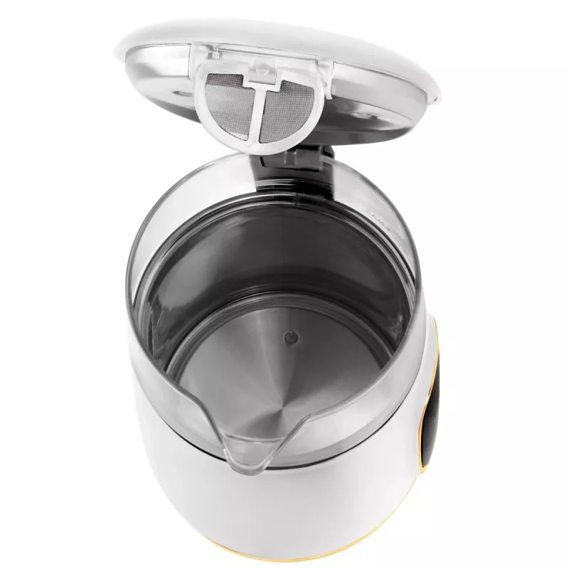 Elektrinis virdulys Adler AD 1305WG — 1,7 l, 2200 W, stiklas/plastikas, baltas/auksinis/permatomas